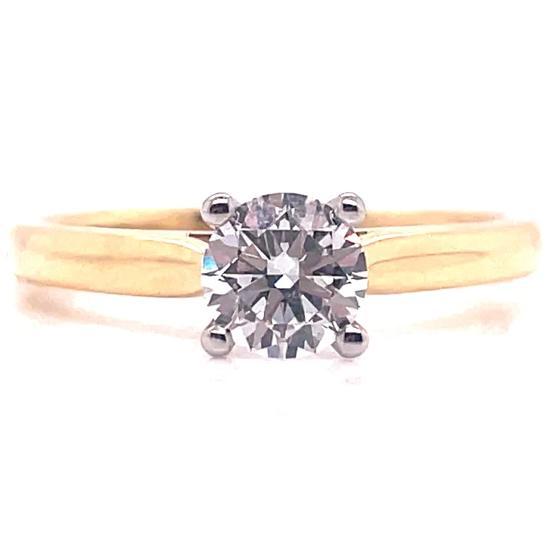 women timeless engagement rings -Bella - 18ct Yellow Gold .50ct Solitaire Earth Grown Diamond Engagement Ring