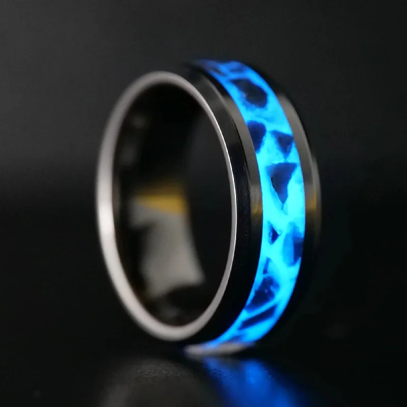 women simple rings -September Birthstone Ring | Sapphire Glowstone Ring