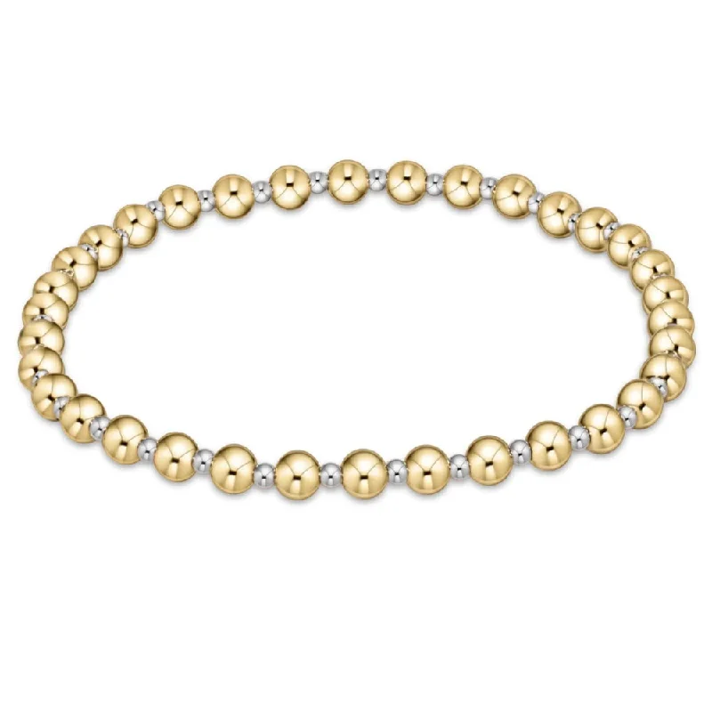 women luxury gold bracelets -enewton 6.25" Classic Grateful Pattern Bead Bracelet - Mixed Metal