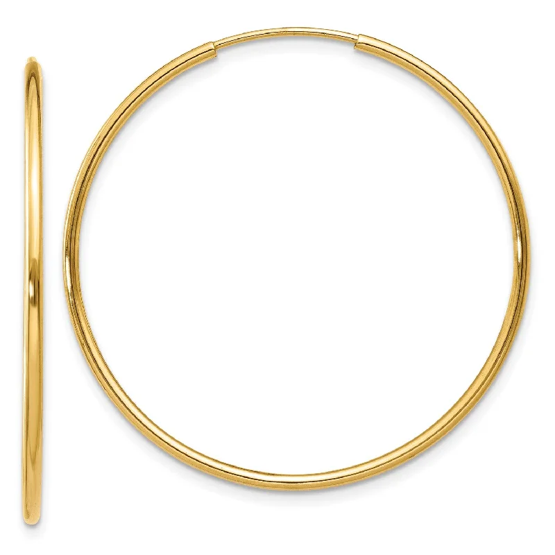 women oversized earrings -14KT Yellow Gold 30X1.25MM Hoop Earrings