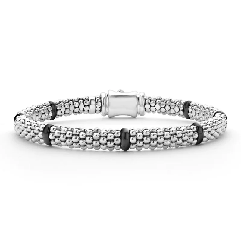 women pearl bangles -Lagos Caviar Ceramic Station Bracelet