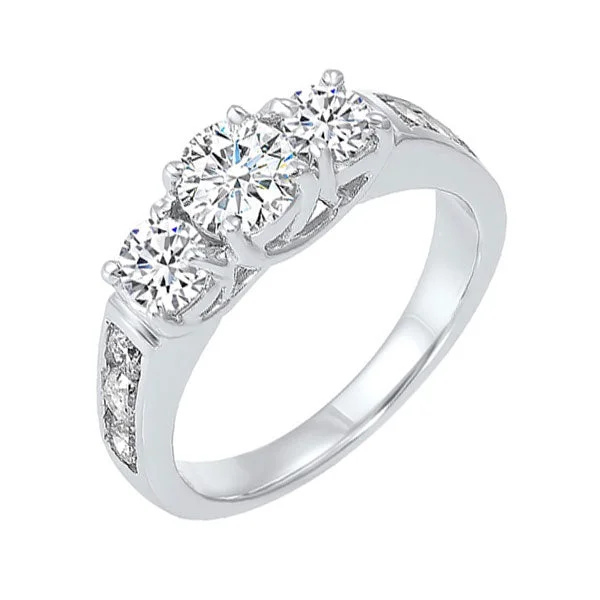 women diamond wedding rings -14Kt White Gold Diamond (2Ctw) Ring