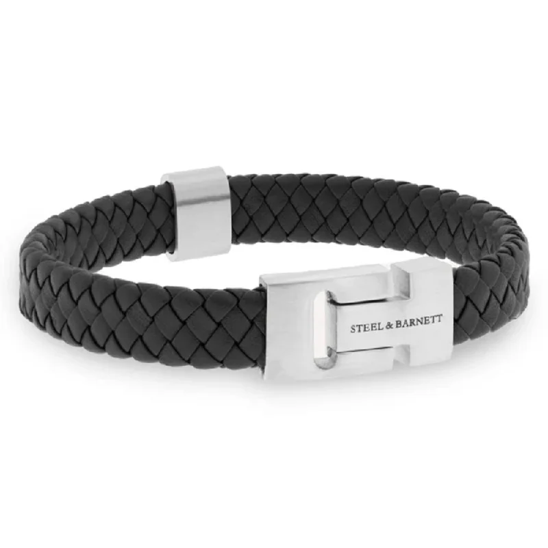 women luxury bracelets -Steel & Barnett Men's Leather "Harrison" Bracelet