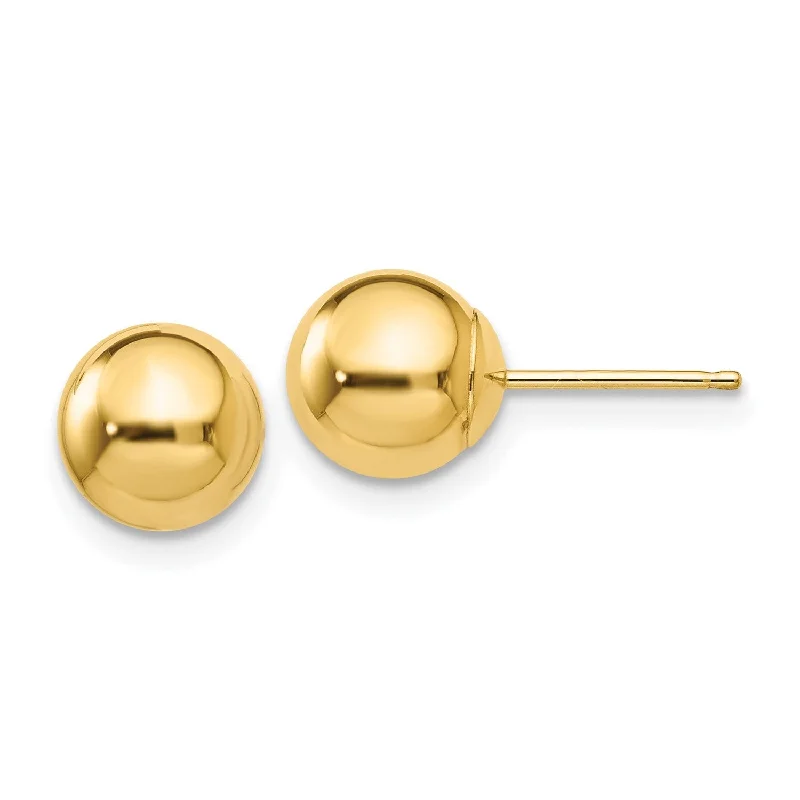 women high-end earrings -14KT Yellow Gold 5MM 5MM Stud Earrings