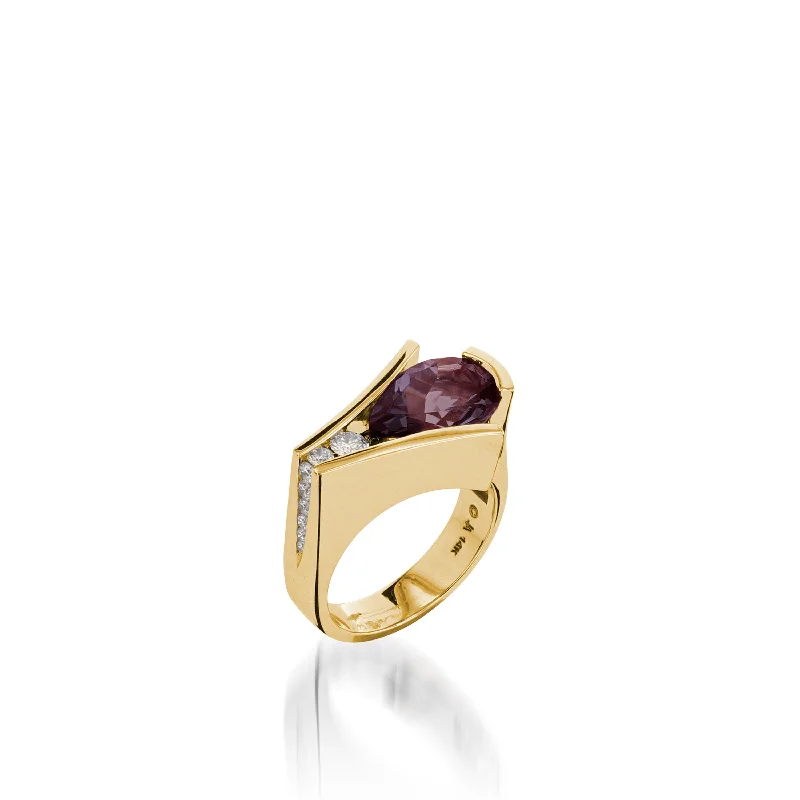 women sapphire rings -Venture Gemstone Ring with Diamonds