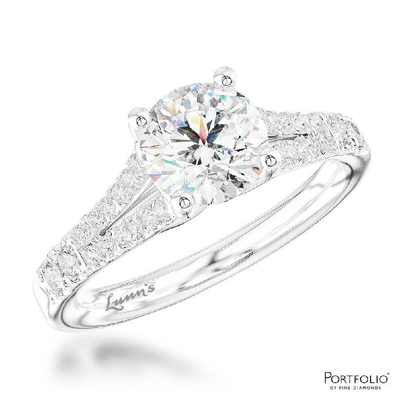 women adjustable rings -Solitaire 1.00ct G SI1 Diamond Platinum Ring