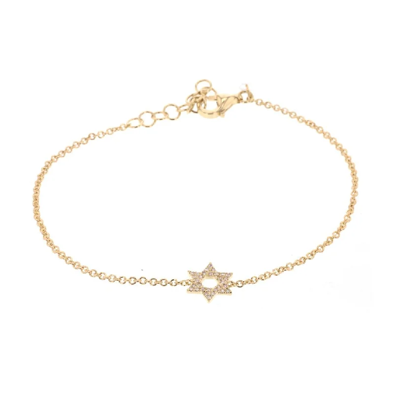 women elegant bangles -0.07 ctw Diamond Star of David Bracelet