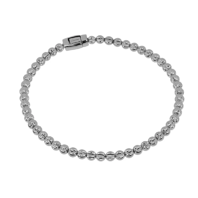 women leather bracelets -Desmos Sterling Silver "Crystal" Bracelet