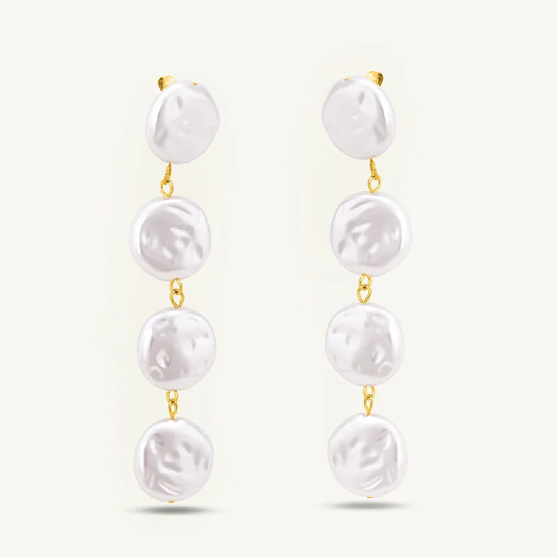 women statement earrings -Pearl Drop Earrings