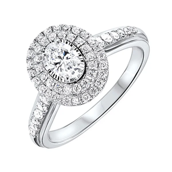 women gold-plated rings -14Kt White Gold Diamond(3/4Ctw) Ring