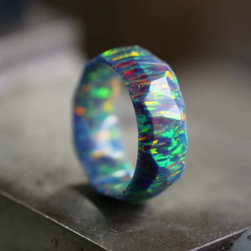 women adjustable wedding rings -Comet Gray Opal Ring