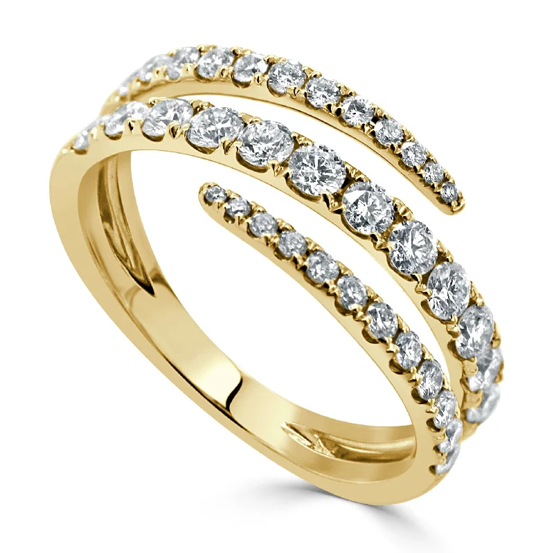 women anniversary rings -14k Gold & Diamond Wrap Ring