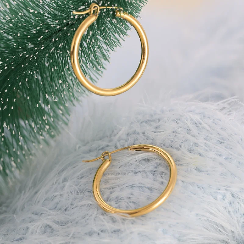 women romantic earrings -Golden Halo Hoops