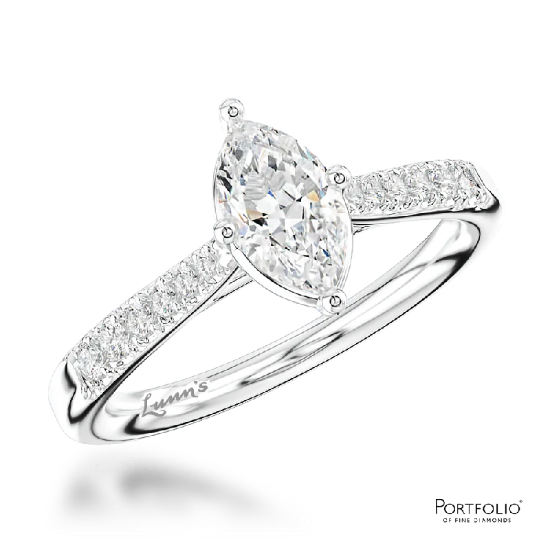 women delicate rings -Solitaire 0.70ct D SI1 Diamond Platinum Ring