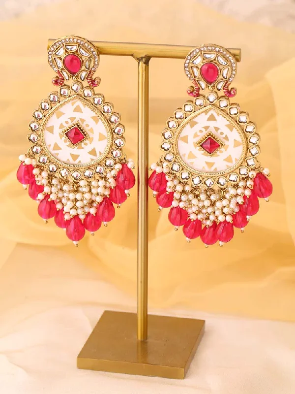 women sparkling gold earrings -Rani Bani Chandbalis