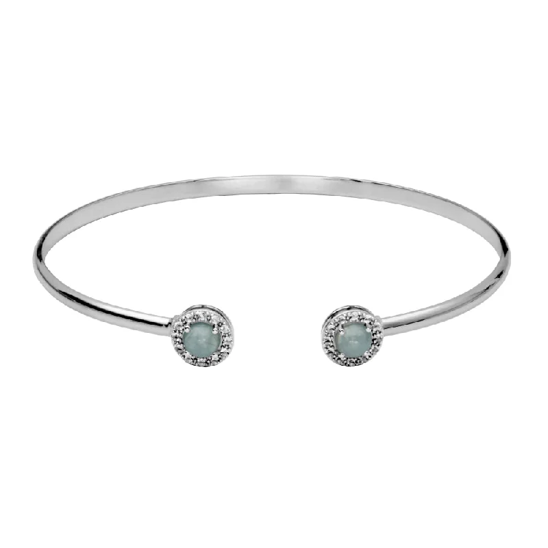 women stacked bracelets -Samuel B. Dazzle Gemstone Bangle Bracelet