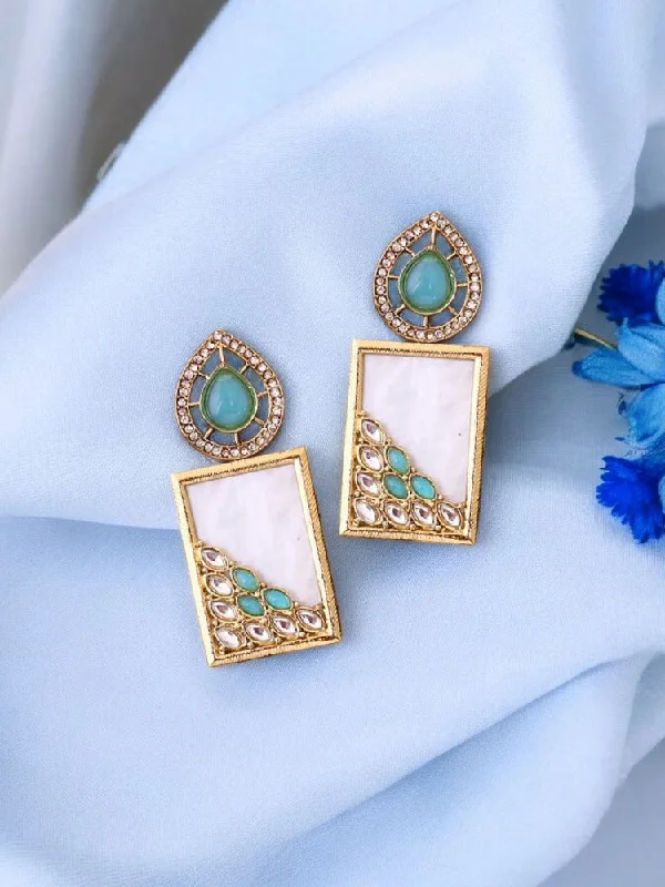 women drop earrings -Turquoise Jisha Danglers