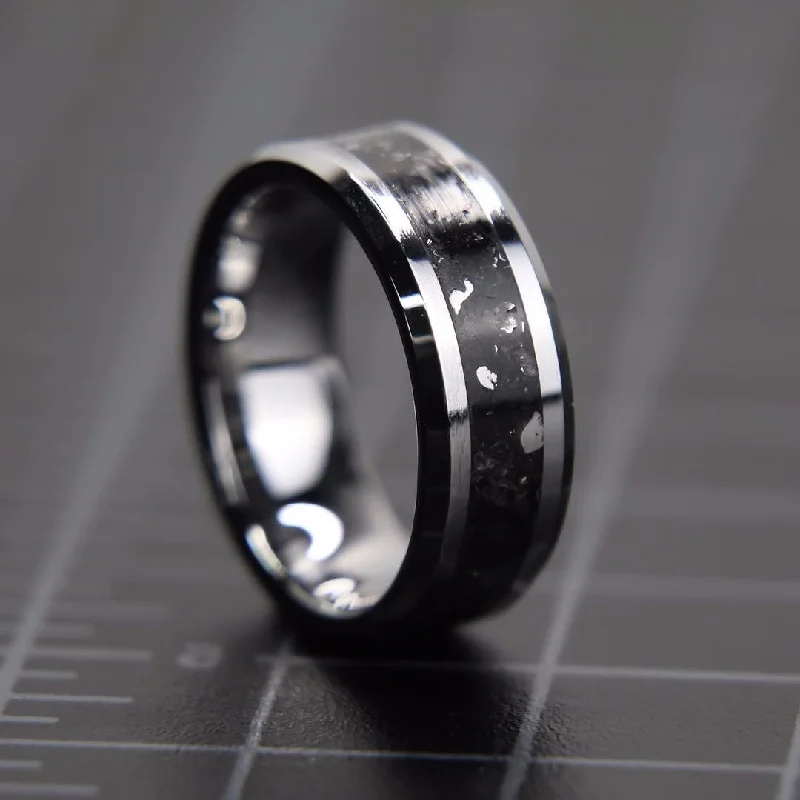 women unique wedding bands -Blackout Glowstone Ring