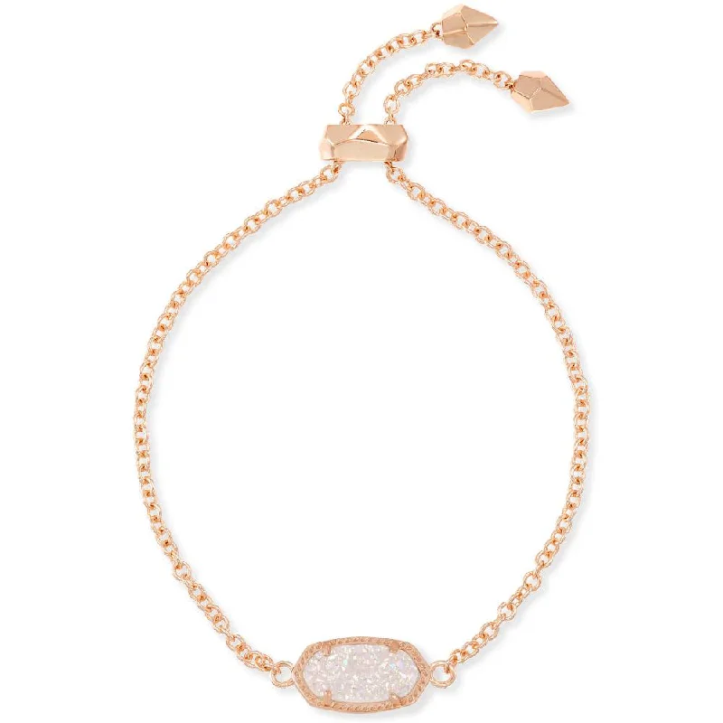 women beaded bangles -Kendra Scott Elaina Adjustable Chain Bracelet in Iridescent Drusy