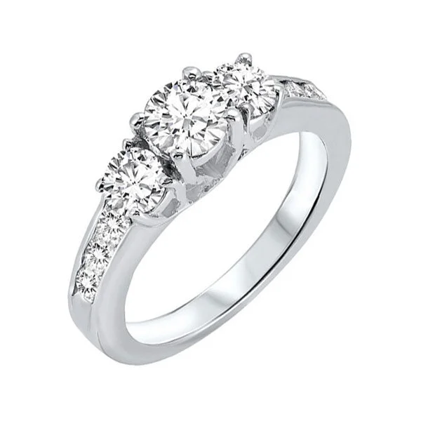 women bold rings -14Kt White Gold Diamond (1Ctw) Ring