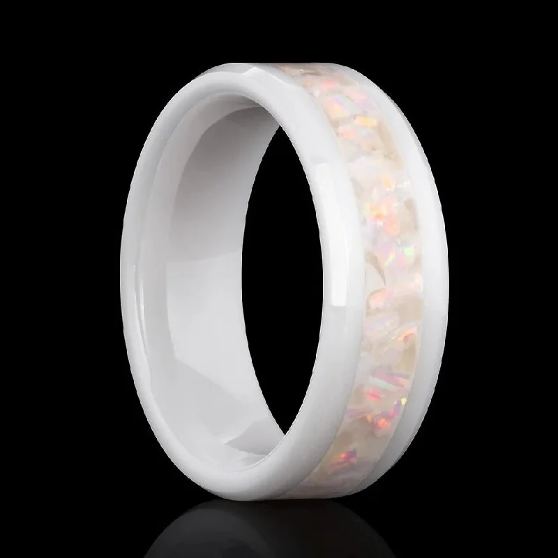 women chic rings -Cherry Blossom Opal Glowstone Ring