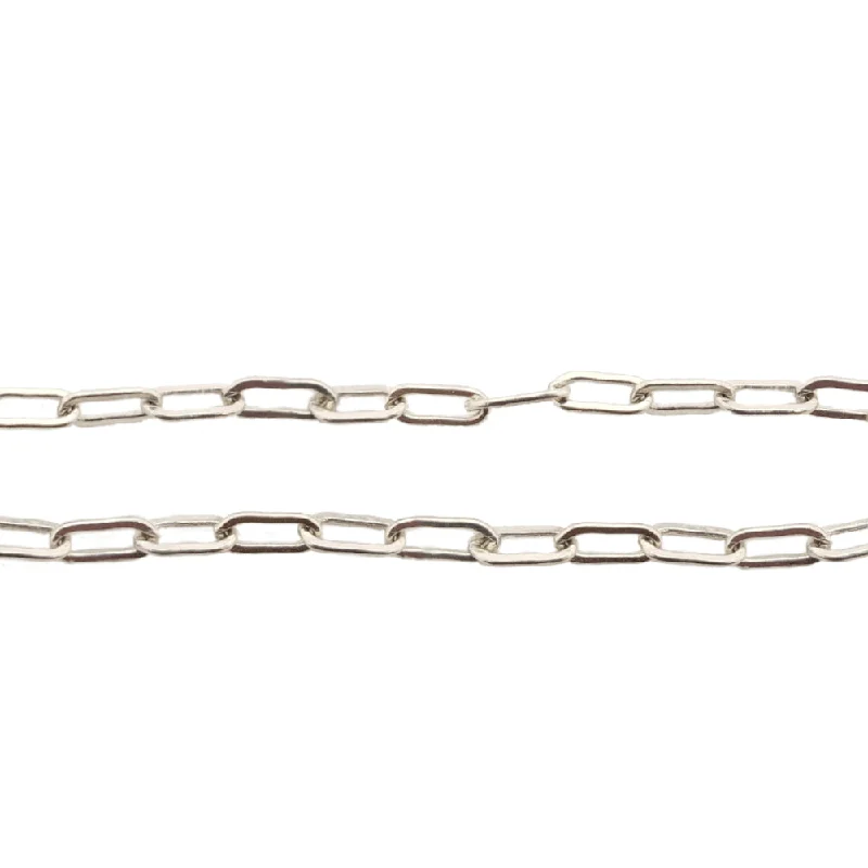 women tennis bracelets -Smyth Jewelers Linked 2.5mm Paperclip Chain Welded Bracelet