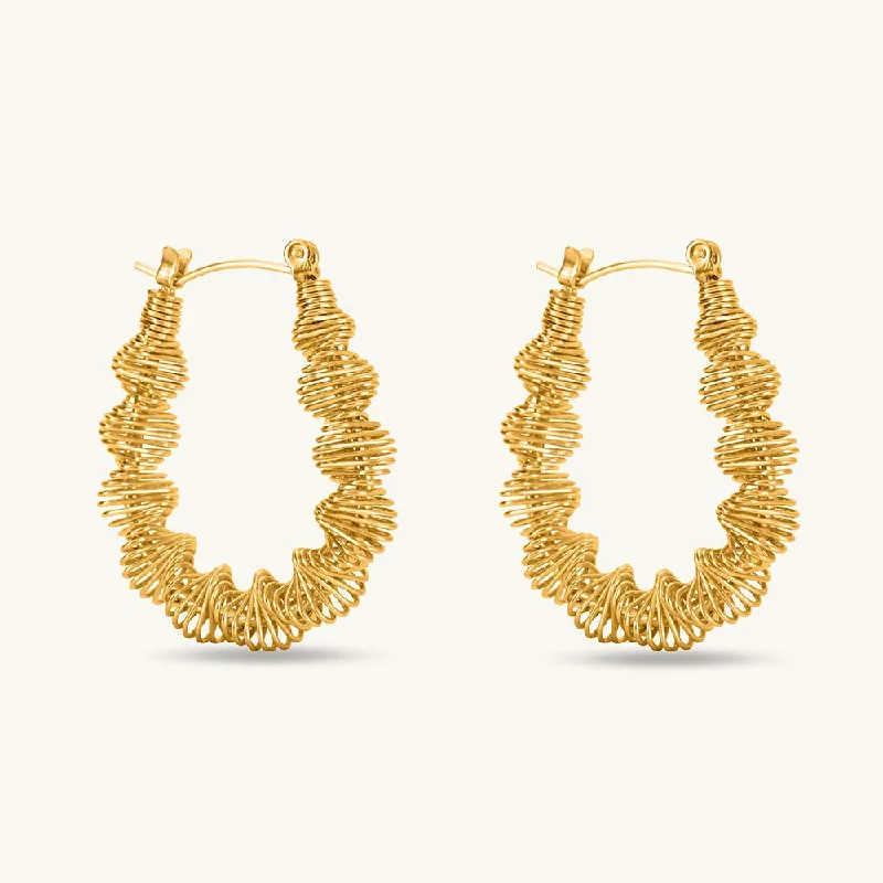 women diamond earrings -Spiral Horsheshoe Earrings