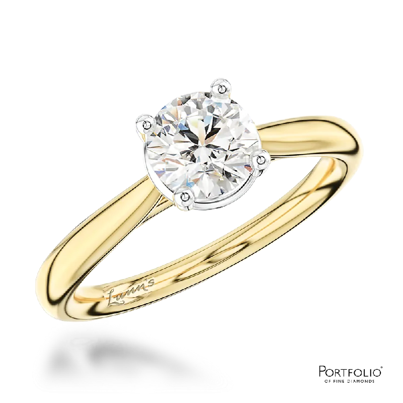 women silver wedding rings -Solitaire 1.80ct G SI2 Diamond Yellow Gold/Platinum Ring