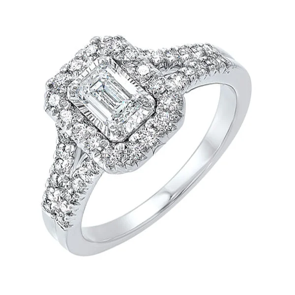 women elegant rings -14Kt White Gold Diamond(1Ctw) Ring