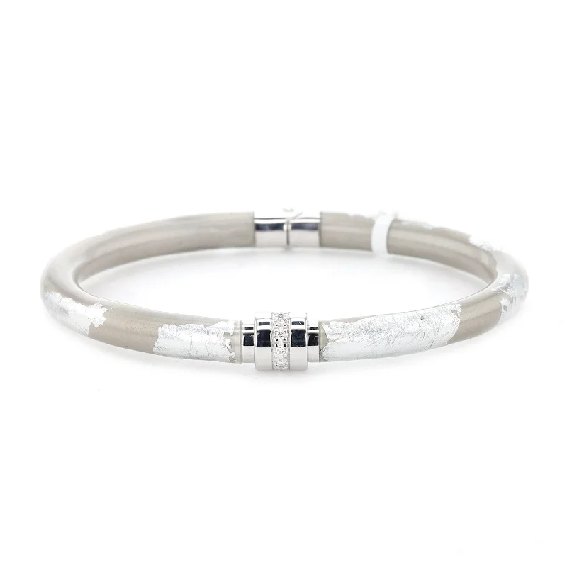 women men’s leather bracelets -0.08 ctw Diamond Bangle Bracelet