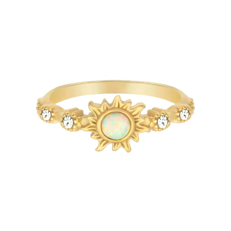 women sterling silver rings -Tranquil Opal Ring