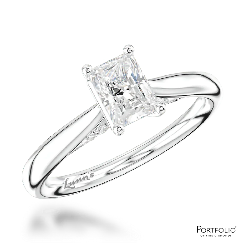 women promise rings -Solitaire 0.70ct E VS2 Diamond Platinum Ring