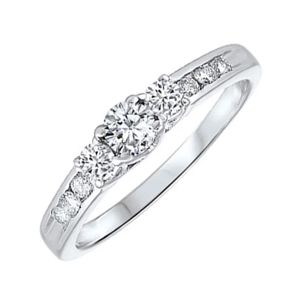 women designer rings -14Kt White Gold Diamond (1/2Ctw) Ring