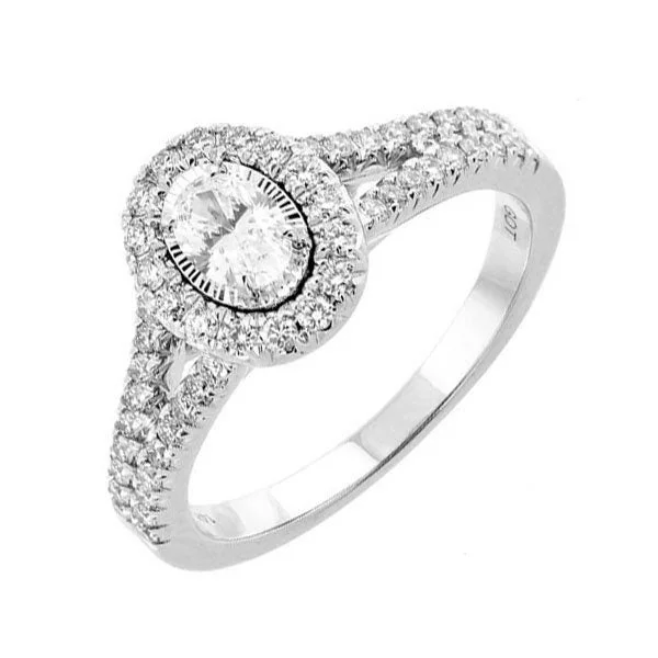 women handmade rings -14Kt White Gold Diamond(3/4Ctw) Ring