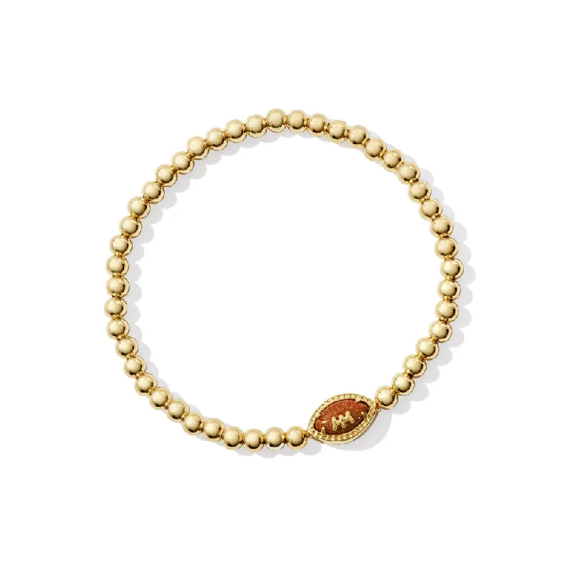 women gemstone bangles -Kendra Scott Football Stretch Bracelet