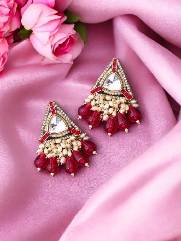 women statement gold earrings -Rani Nita Danglers