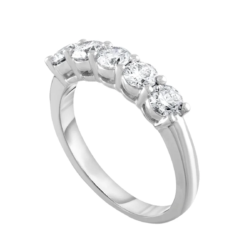 women alternative engagement rings -18K White Gold 1.00ct Wedding Band