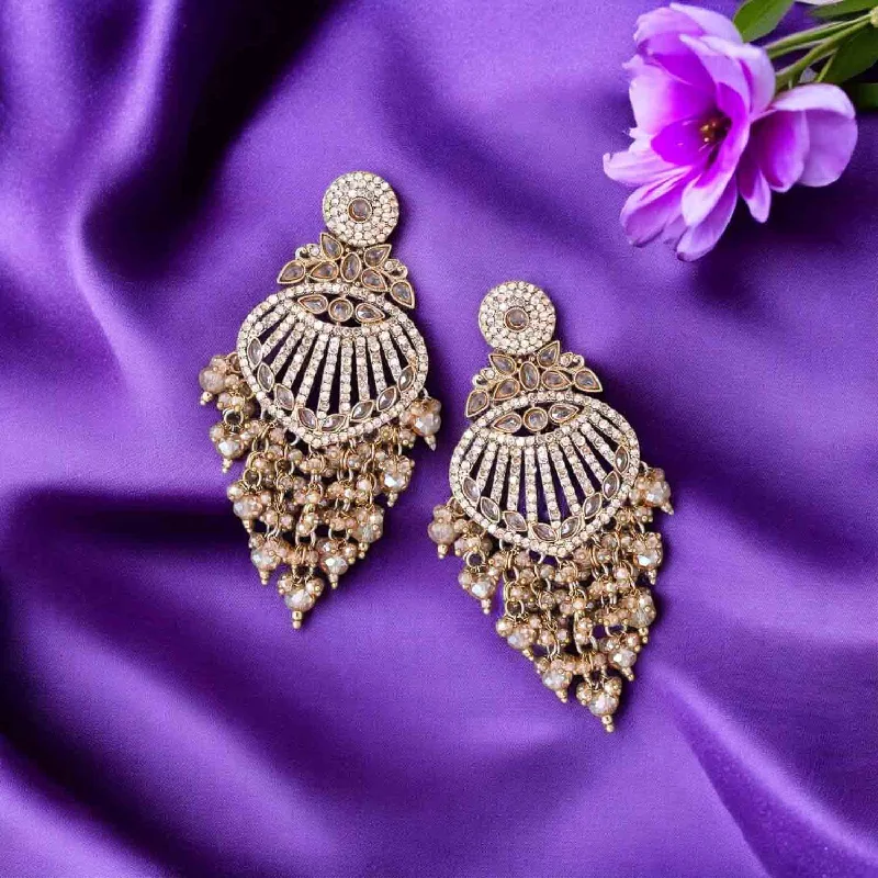 women eco-conscious earrings -Golden Swayara Chandbalis