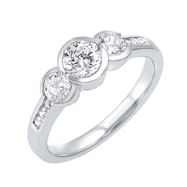 women personalized rings -14Kt White Gold Diamond (1Ctw) Ring