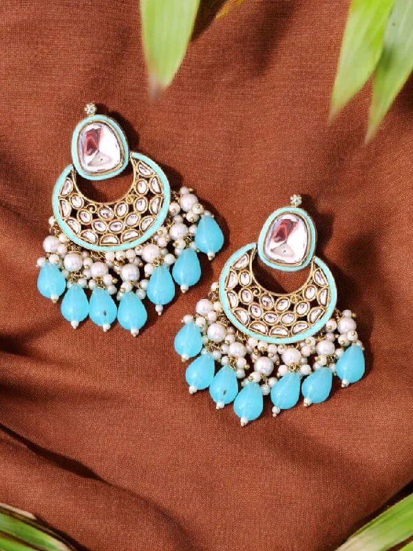 women adjustable earrings -Turquoise Aabriti Chandbalis