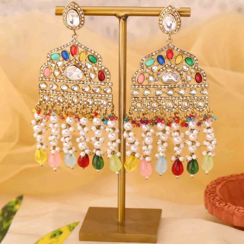 women designer earrings -Multicolor Ashuni Chandbalis