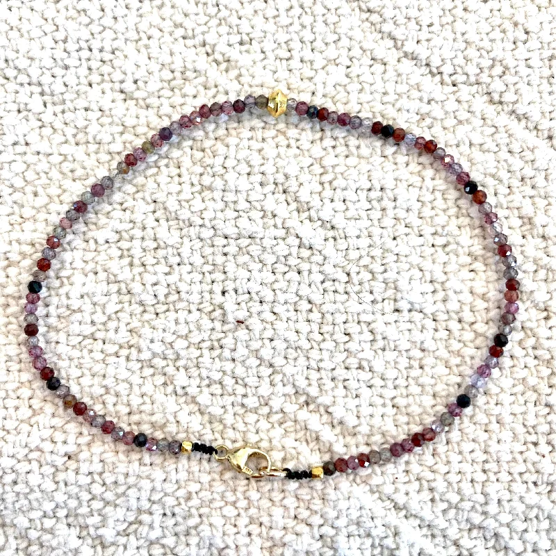 women chain bracelets -One of a Kind Red Ombre Sapphires with 18K Gold Bracelet