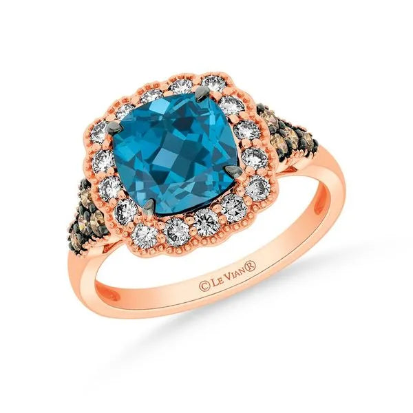 women modern rings -Le Vian Chocolatier® Deep Sea Blue Topaz™ Ring