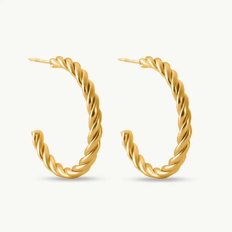 women high-end earrings -Spiral Arc Earrings