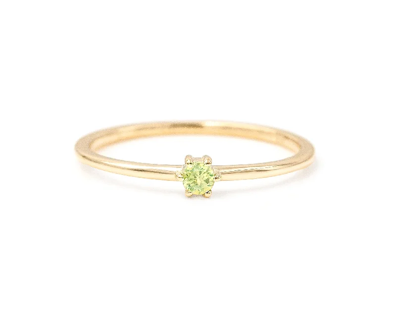 women matching rings -Peridot Stacker