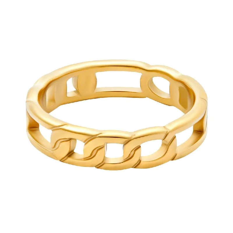 women wedding rings -Figaro Chain Ring