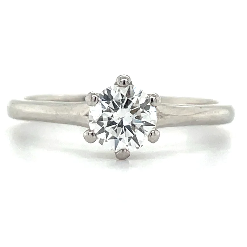 women princess-cut engagement rings -Jessie - Platinum 6 Claw .50ct Solitaire Earth Grown Diamond Engagement Ring