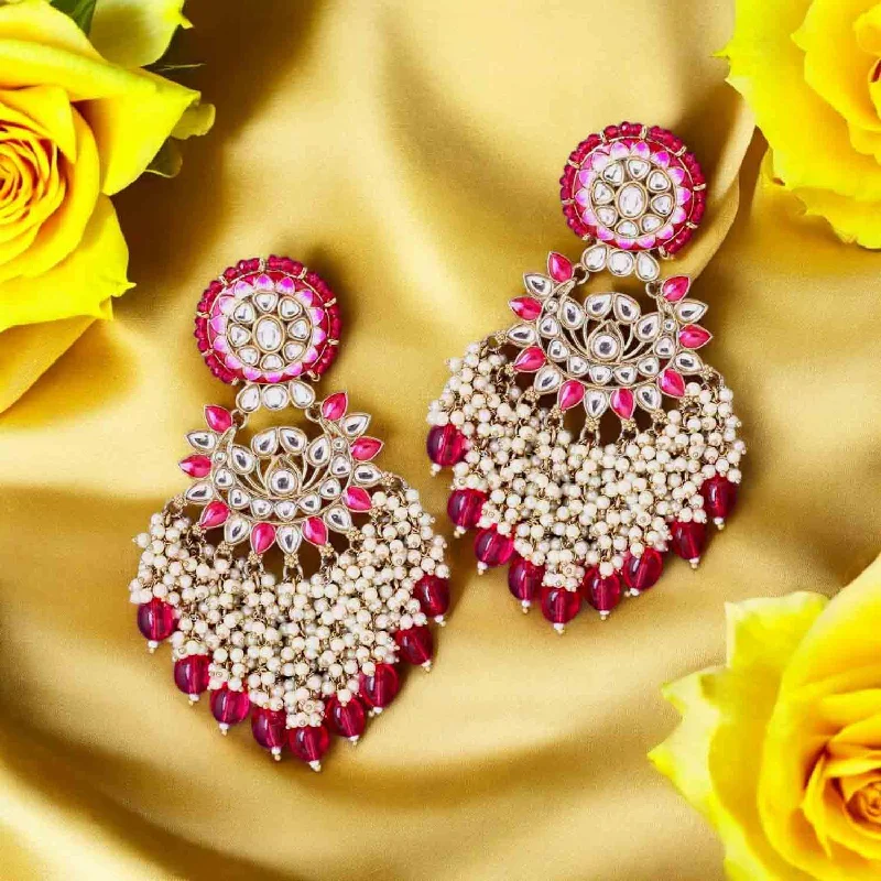 women shimmering earrings -Rani Shalani Chandbalis