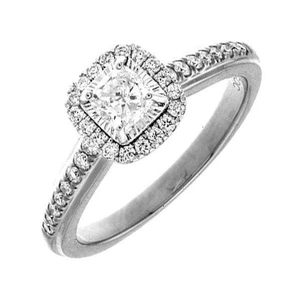 women custom rings -14Kt White Gold Diamond(5/8Ctw) Ring