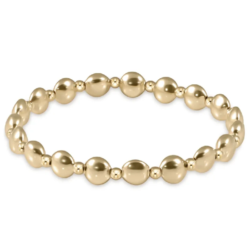 women luxury gold bracelets -enewton 7.25" extends Honesty Gold Grateful Pattern 6mm Bead Bracelet